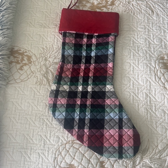 NEW Vera Bradley Ribbons Plaid Tree Skirt Stockings Christmas Rare - Picture 5 of 6